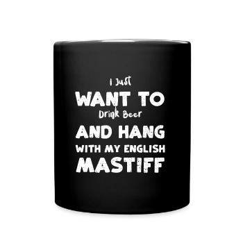 I Just Want To Drink Beer And Ha... - Tasse einfarbig - Schwarz - Vorne