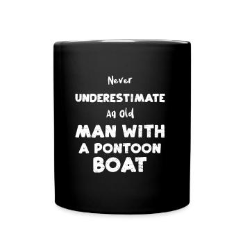 Never Underestimate An Old Man W... - Full Colour Mug - black - Front