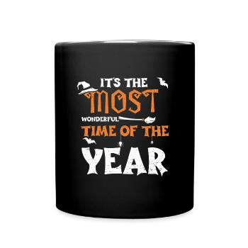 It's The Most Wonderful Time Of... - Tasse einfarbig - Schwarz - Vorne