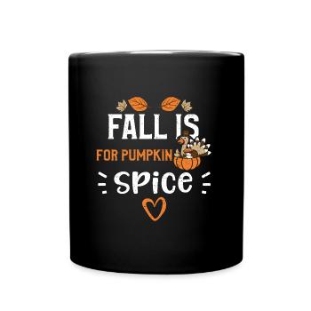 L’automne est pour les épices à la citrouille - Mug uni - noir - Devant