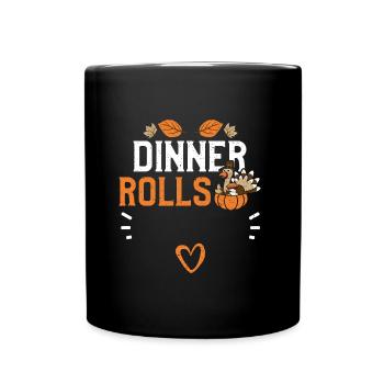 Dinner Rolls - Thanksgiving - Tasse einfarbig - Schwarz - Vorne