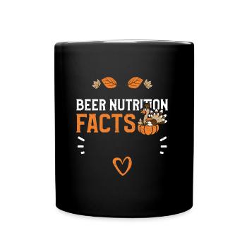 Valeur nutritive de la bière - Mug uni - noir - Devant