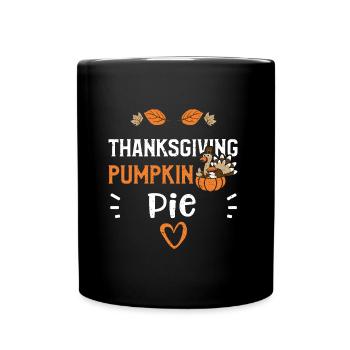 Tarte à la citrouille de Thanksgiving - Mug uni - noir - Devant