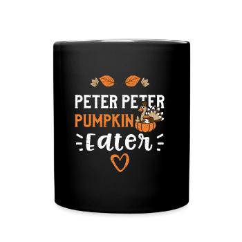 Peter Peter Pumpkin Eater - Tasse einfarbig - Schwarz - Vorne