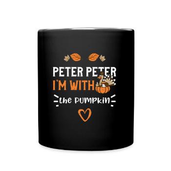 Peter Peter Je suis avec la citrouille - Mug uni - noir - Devant