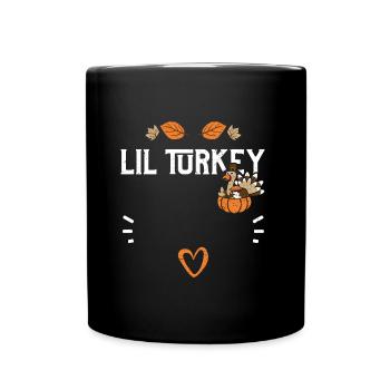 Lil Turkey - Thanksgiving - Full Colour Mug - black - Front