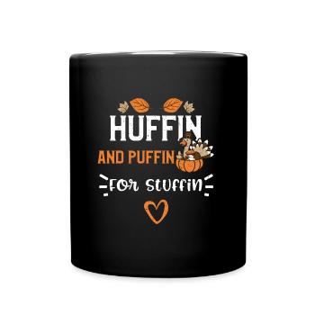 Huffin et macareux pour stuffin - Mug uni - noir - Devant