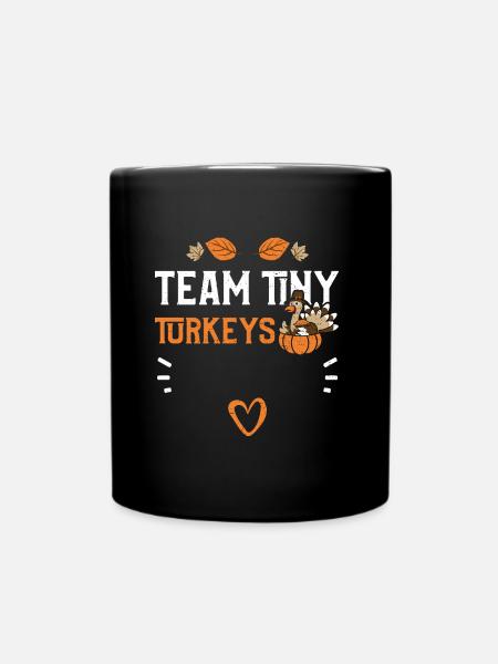 Team Tiny Turkeys - Thanksgiving - Tasse einfarbig - Schwarz