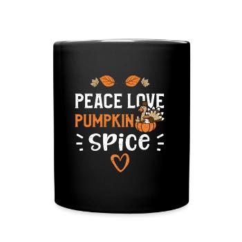 Peace Love Pumpkin Spice - Mug uni - noir - Devant