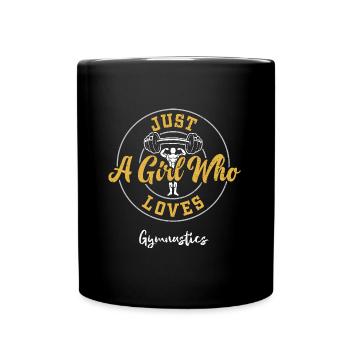 Juste une fille qui aime la gymnastique - Mug uni - noir - Devant