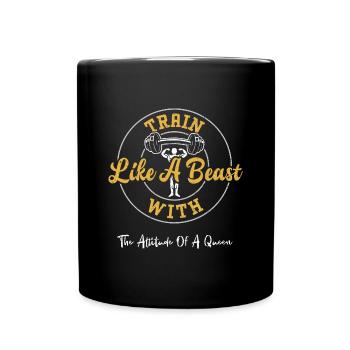 Entraînez-vous comme une bête avec l’atti... - Mug uni - noir - Devant