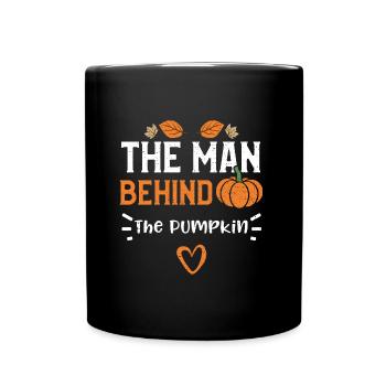 The Man Behind The Pumpkin - Tasse einfarbig - Schwarz - Vorne