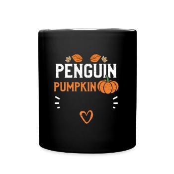 Penguin Pumpkin - Pumpkin - Tasse einfarbig - Schwarz - Vorne