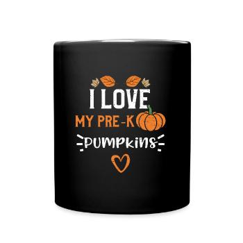 J’adore mes citrouilles Pre-K - Citrouille - Mug uni - noir - Devant