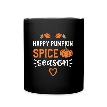 Bonne saison des épices à la citrouille - Mug uni - noir - Devant