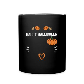 Happy Halloween - Pumpkin - Tasse einfarbig - Schwarz - Vorne