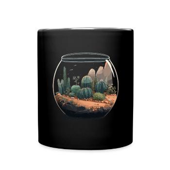 Faunarium cacti cactus glass - Full Colour Mug - black - Front
