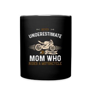 Never Underestimate A Tattooed M... - Tasse einfarbig - Schwarz - Vorne