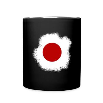 Drapeau du Japon utilisé Look Nihon drapeau japonais - Mug uni - noir - Devant