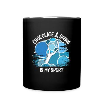 Taucher tauchen Sporttaucher Gerätetauchen - Tasse einfarbig - Schwarz - Vorne