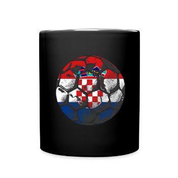 Drapeau de la Croatie Adriatique Zagreb Drapeau croate - Mug uni - noir - Devant