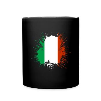 Drapeau de l’Italie Vintage Drapeau italien Look vieilli - Mug uni - noir - Devant