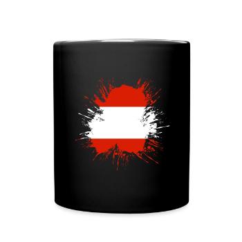 Drapeau de l’Autriche Drapeau de l’Autriche Drapeau de l’Autriche AT - Mug uni - noir - Devant