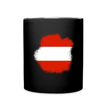 Drapeau de l’Autriche Drapeau de l’Autriche Drapeau de l’Autriche AT - Mug uni - noir - Devant