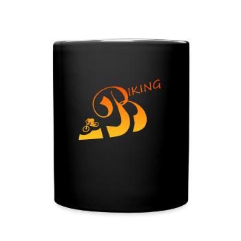 Biking Fahrrad Bmx Mtb Bike - Tasse einfarbig - Schwarz - Vorne