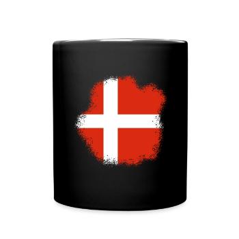 Denmark Flag Scandinavia Danish Flag Travel - Full Colour Mug - black - Front