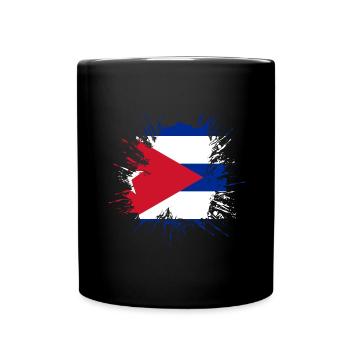 Kuba Flagge Karibik Urlaub Cuba Reise Havanna - Tasse einfarbig - Schwarz - Vorne