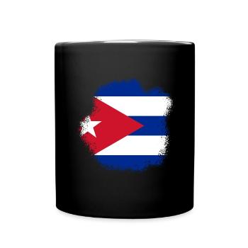 Kuba Flagge Karibik Urlaub Cuba Reise Havanna - Tasse einfarbig - Schwarz - Vorne