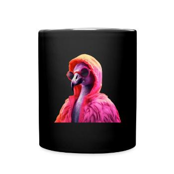 Flamingo with Sunglasses Colorful Cool Flamingos - Full Colour Mug - black - Front
