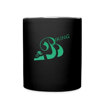 Biking Fahrrad E-Bike Mtb Bmx - Tasse einfarbig - Schwarz - Vorne