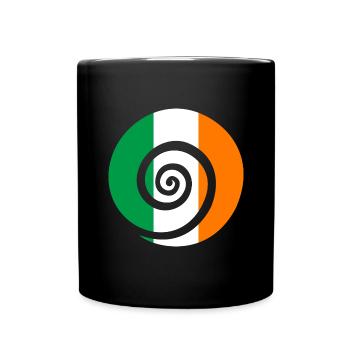 Drapeau de l'Irlande Drapeau irlandais vintage Dublin - Mug uni - noir - Devant