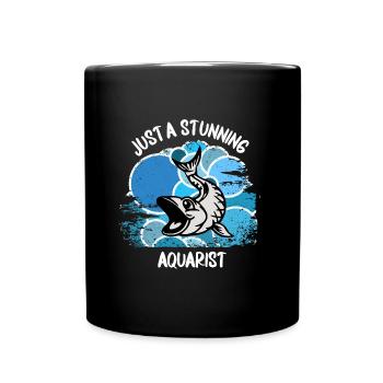 Aquarium Aquarists Fish Ornamental fish Aquaristics - Full Colour Mug - black - Front