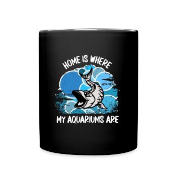 Aquariophiles Poissons Poissons d’ornement Aquaristique - Mug uni - noir - Devant