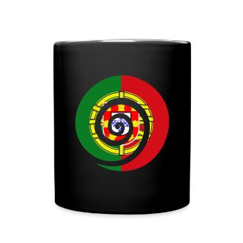 Portugal Flag Used Look Portuguese Flag - Full Colour Mug - black - Front