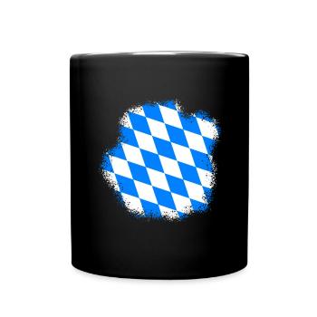 Bavaria Flag Used Look Bavarian Flag Vintage - Full Colour Mug - black - Front