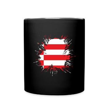 Bremen Flagge Bremer Fahne - Tasse einfarbig - Schwarz - Vorne