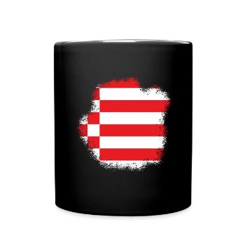 Bremen Flagge Bremer Fahne - Tasse einfarbig - Schwarz - Vorne