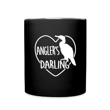 Der Kormoran - Anglers Sportfischers Liebling - Tasse einfarbig - Schwarz - Vorne