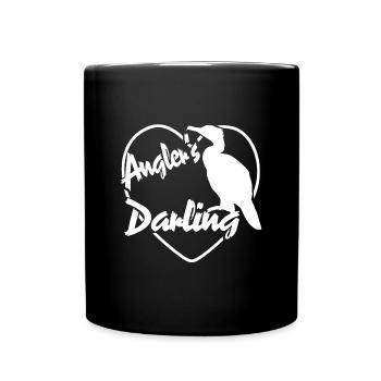 Der Kormoran - Anglers Sportfischers Liebling - Tasse einfarbig - Schwarz - Vorne