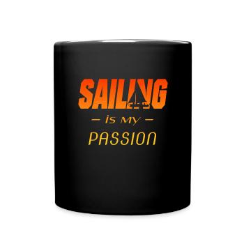 Segeln - Spruch für Segler - Tasse einfarbig - Schwarz - Vorne