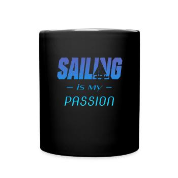 Segeln - Spruch für Segler - Tasse einfarbig - Schwarz - Vorne