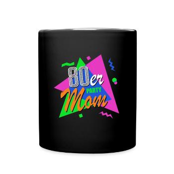 80s Mom - 80s - Colorful + Crazy - Retro - Full Colour Mug - black - Front