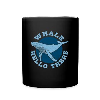 Baleine Hello There - Baleine - Baleine à bosse - Mammifère marin - Mug uni - noir - Devant