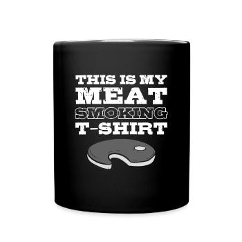 BBQ Grill King Grill Master Grill Tongs - Full Colour Mug - black - Front