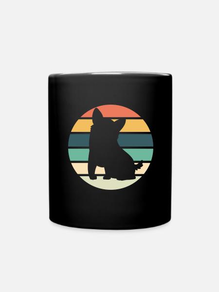 Corgi - Tasse einfarbig - Schwarz