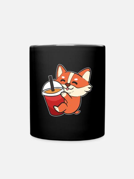 Corgi - Tasse einfarbig - Schwarz